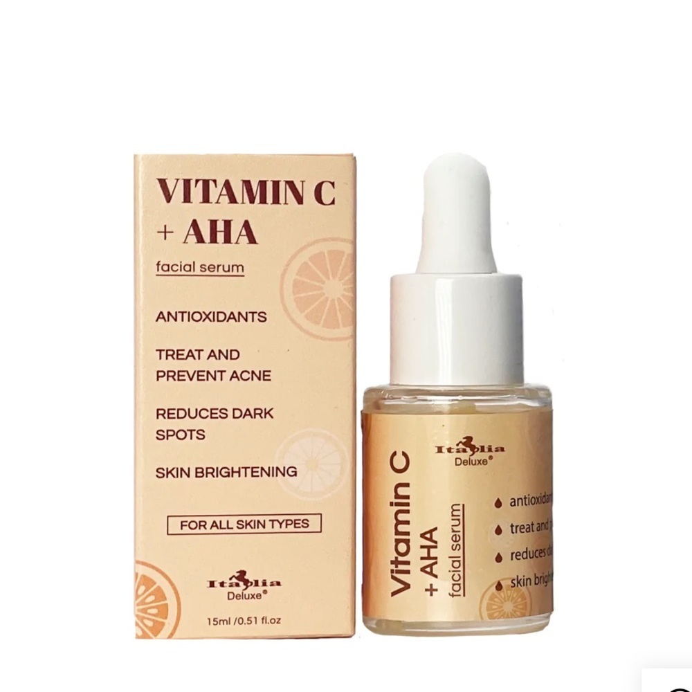 Italia Deluxe "Vitamin‎ C + AHA" Facial Serum